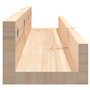 vidaXL 2X Étagères Murales Flottantes Suspendues Meuble de Rangement Chambre à Coucher Salle de Séjour 80x12x9 cm Bois de Pin Ma
