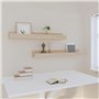 vidaXL 2X Étagères Murales Flottantes Suspendues Meuble de Rangement Chambre à Coucher Salle de Séjour 80x12x9 cm Bois de Pin Ma