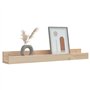 vidaXL 2X Étagères Murales Flottantes Suspendues Meuble de Rangement Chambre à Coucher Salle de Séjour 80x12x9 cm Bois de Pin Ma