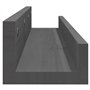 Mensole da Parete 2 pz Grigio 80x12x9cm Legno Massello di Pino
