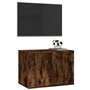 Meuble TV mural Chêne fumé 57x34,5x40 cm