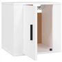 Meuble TV mural Blanc 40x34,5x40 cm