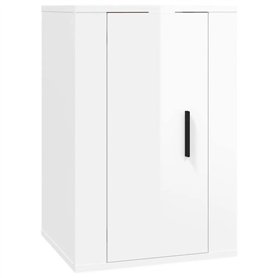 Meuble TV mural Blanc brillant 40x34