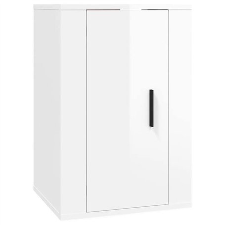 Meuble TV mural Blanc brillant 40x34