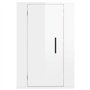 Meuble TV mural Blanc brillant 40x34,5x60 cm