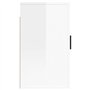 Meuble TV mural Blanc brillant 40x34,5x60 cm
