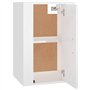 Meuble TV mural Blanc brillant 40x34,5x60 cm
