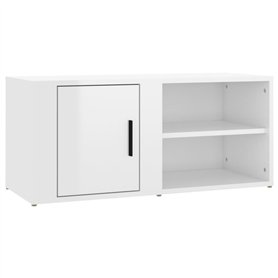 Meuble TV Blanc brillant 80x31