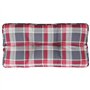 vidaXL Coussin de Palette Motif à Carreaux Rouge 70x40x12 cm Tissu