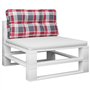 vidaXL Coussin de Palette Motif à Carreaux Rouge 70x40x12 cm Tissu