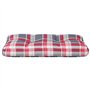 vidaXL Coussin de Palette Motif à Carreaux Rouge 70x40x12 cm Tissu