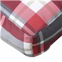 vidaXL Coussin de Palette Motif à Carreaux Rouge 70x40x12 cm Tissu