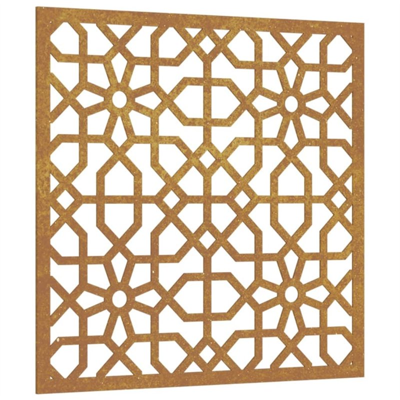 vidaXL Décoration Murale Jardin 55x55 cm Acier corten Design mauresque, décoration Murale extérieure, Art Mural de Jardin, décor