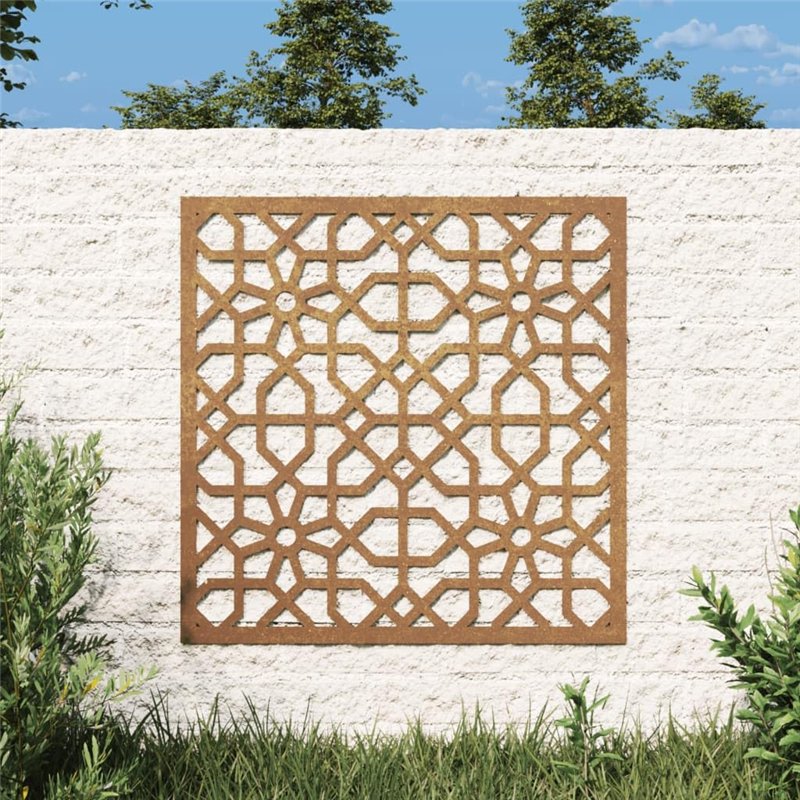 Image secondaire de vidaXL Décoration Murale Jardin 55x55 cm Acier corten Design mauresque, décoration Murale extérieure, Art Mural de Jardin, décor