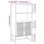 Credenza Nera 60x35x125 cm in Legno Multistrato