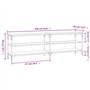 Revera Meuble TV Gris Sonoma 160 x 30 x 50 cm en bois multicouche