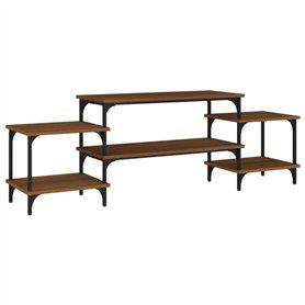 Meuble TV chêne marron 157 x 35 x 52 cm bois multicouche