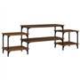Meuble TV chêne marron 157 x 35 x 52 cm bois multicouche