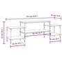 Meuble TV chêne marron 157 x 35 x 52 cm bois multicouche