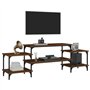 Meuble TV chêne marron 157 x 35 x 52 cm bois multicouche