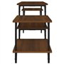 Meuble TV chêne marron 157 x 35 x 52 cm bois multicouche