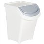 vidaXL Poubelles empilables avec couvercles 3 pcs Blanc PP 120 L, Poubelle de Recyclage, Poubelle de Cuisine, Poubelle de tri, P
