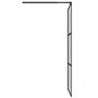 vidaXL Paroi de douche avec étagère Noir 90x195 cm Verre ESG&Aluminium, cabine de douche, paroi de douche de baignoire, paroi de