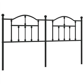 vidaXL Tête de lit métal Noir 160 cm