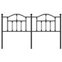 vidaXL Tête de lit métal Noir 160 cm, tête de lit pour lit Double, tête de lit Noire, tête de lit en métal