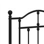 vidaXL Tête de lit métal Noir 160 cm, tête de lit pour lit Double, tête de lit Noire, tête de lit en métal