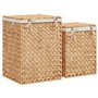 vidaXL Paniers à Linge 2 pcs hyacinthe d'eau, Sac à Linge, boîte à Linge, trieur à Linge, Poubelle à Linge, Panier à Linge avec 