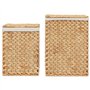 vidaXL Paniers à Linge 2 pcs hyacinthe d'eau, Sac à Linge, boîte à Linge, trieur à Linge, Poubelle à Linge, Panier à Linge avec 