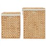 vidaXL Paniers à Linge 2 pcs hyacinthe d'eau, Sac à Linge, boîte à Linge, trieur à Linge, Poubelle à Linge, Panier à Linge avec 