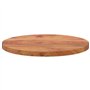vidaXL Dessus de Table, Plateau de Table, Dessus de Table de Remplacement Salle de Séjour Intérieur, Ø60x3,8 cm Rond Bois Massif