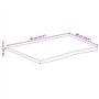 Dessus de table 80x60x3,8 cm rectangulaire bois massif d acacia