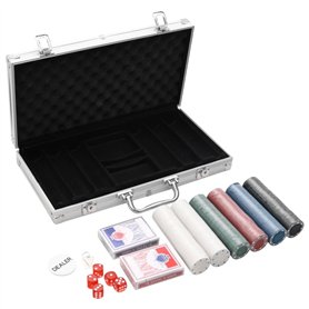 vidaXL Jeu de jetons de Poker 300 pcs 4 g
