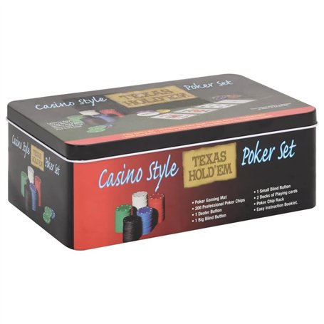vidaXL Jeu de jetons de Poker 200 pcs 4 g