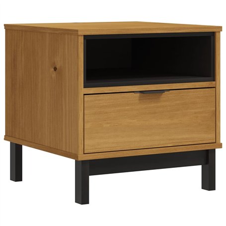 vidaXL Table d'appoint FLAM 50x50x50 cm Bois de pin Massif