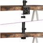 vidaXL Support de Moniteur Double Double, Support d'Écran PC avec Hauterur Réglable, Bras pour Moniteur d’Ordinateur Bureau, Noi