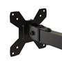 vidaXL Support de Moniteur Double Double, Support d'Écran PC avec Hauterur Réglable, Bras pour Moniteur d’Ordinateur Bureau, Noi