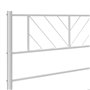 vidaXL Tête de Lit, Accessoire de Lit avec Pieds, Tête de Cadre de Lit, Meuble de Chambre à Coucher Maison Intérieur, Métal Blan