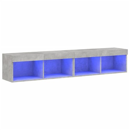 vidaXL Meubles TV avec Lumières LED 2 pcs