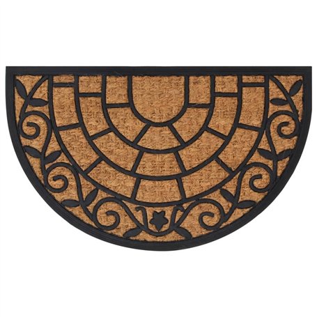 vidaXL Tapis de Porte Demi-Rond