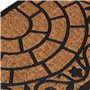 vidaXL Tapis de Porte Demi-Rond, Paillasson Antidérapant, Tapis de Sol, Tapis d'Entrée Jardin, Moderne, 45x75 cm Caoutchouc et F