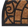 vidaXL Tapis de Porte Demi-Rond, Paillasson Antidérapant, Tapis de Sol, Tapis d'Entrée Jardin, Moderne, 45x75 cm Caoutchouc et F