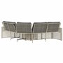 vidaXL Canapé de Jardin et Coussins et Repose-Pied en Forme de L rotin, canapé d'extérieur, canapé d'extérieur en Forme de L, ca