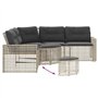 vidaXL Canapé de Jardin et Coussins et Repose-Pied en Forme de L rotin, canapé d'extérieur, canapé d'extérieur en Forme de L, ca