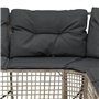 vidaXL Canapé de Jardin et Coussins et Repose-Pied en Forme de L rotin, canapé d'extérieur, canapé d'extérieur en Forme de L, ca