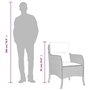 vidaXL Ensemble à Manger de Jardin avec Coussins 3 pcs, Table et Chaises de Patio, Meubles d'Extérieur Terrasse, Moderne, Marron