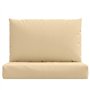 vidaXL Lot de 2 Coussins de Palette, Oreillers de Balcon, Coussins de Sièges Patio Jardinage Terrasse Extérieur, Beige Mélangé T